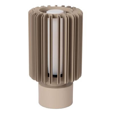 Lucide LAMBRES - Table lamp - Ø 15 cm - 1xE27 - Taupe